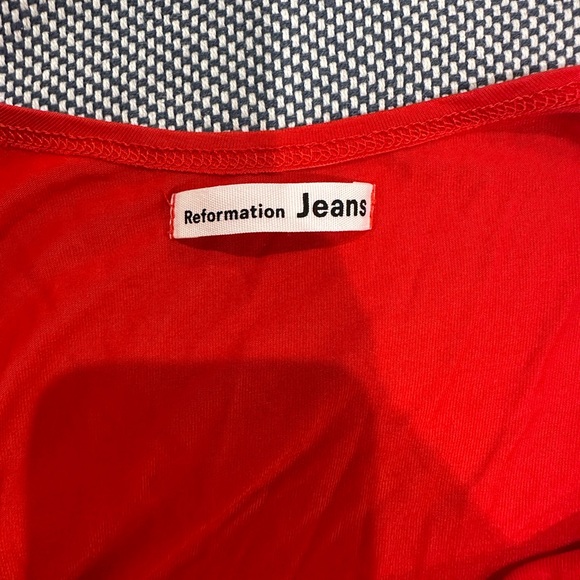 Reformation Red Wrap Dress - Picture 5 of 6